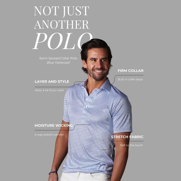 Collars & Co. NWOT Semi-Spread Collar Polo Relaxed Fit - Size 3XL - Picture 6 of 6